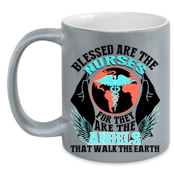They Are The Angels Coffee Mug, Blessed Are The Nurses Accent Mug