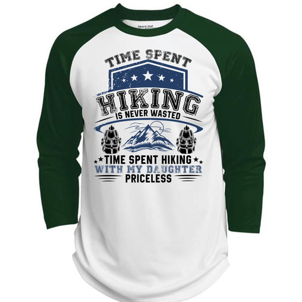 Time Spent Hiking Is Never Wasted T Shirt, I Love Hiking T Shirt, Awesome T-Shirts  (Polyester Game Baseball Jersey)