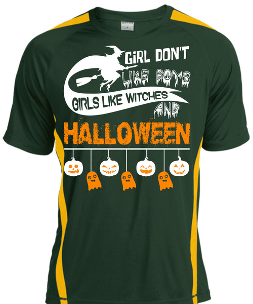 Girls Like Witches And Halloween T Shirt, Girl Don't Like Boys T Shirt, Cool Shirt