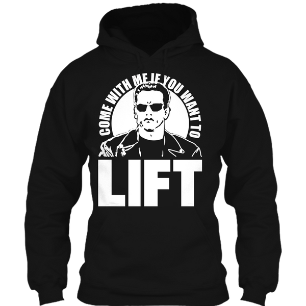 A black t-shirt with the shopify logo