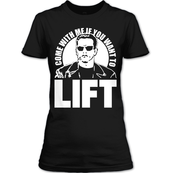 A black t-shirt with the shopify logo