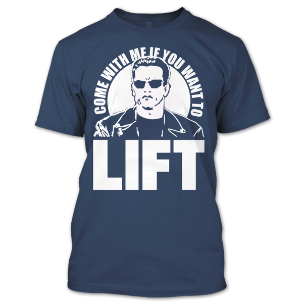 A black t-shirt with the shopify logo