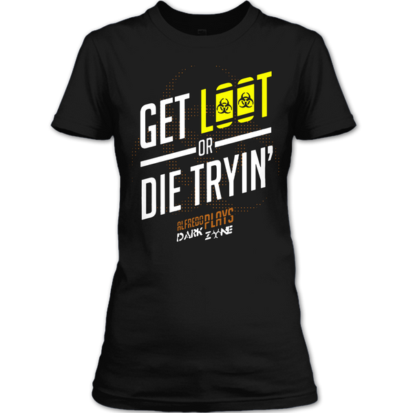 A black t-shirt with the shopify logo