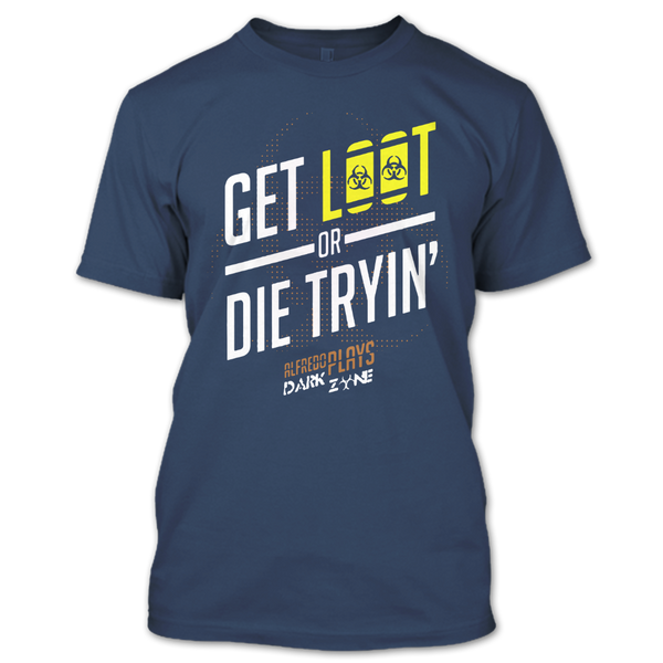 A black t-shirt with the shopify logo