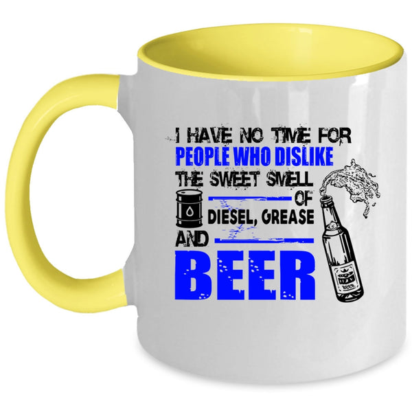 Funny Beer Drinker Coffee Mug, The Sweet Smell Of Beer Accent Mug
