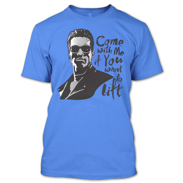 A black t-shirt with the shopify logo