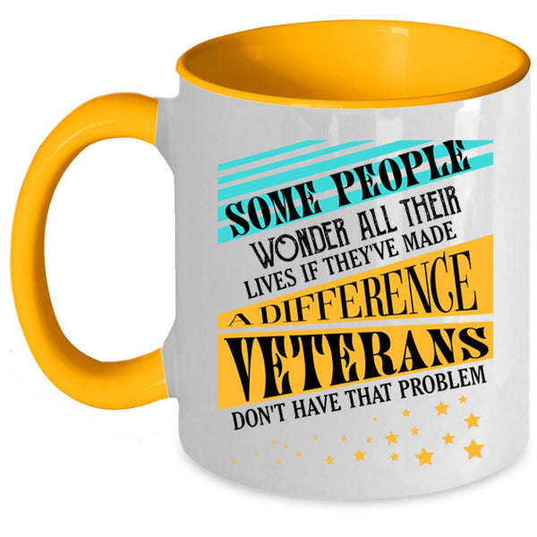 American Flag Coffee Mug, Awesome Veterans Accent Mug