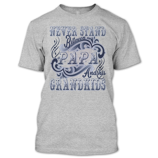 Never Stand Between T Shirt, Coolest Papa T Shirt