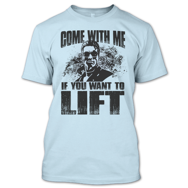 A black t-shirt with the shopify logo