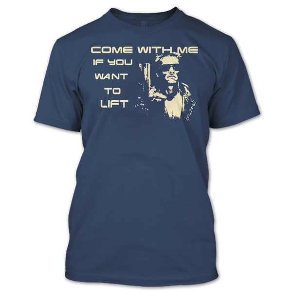 A black t-shirt with the shopify logo