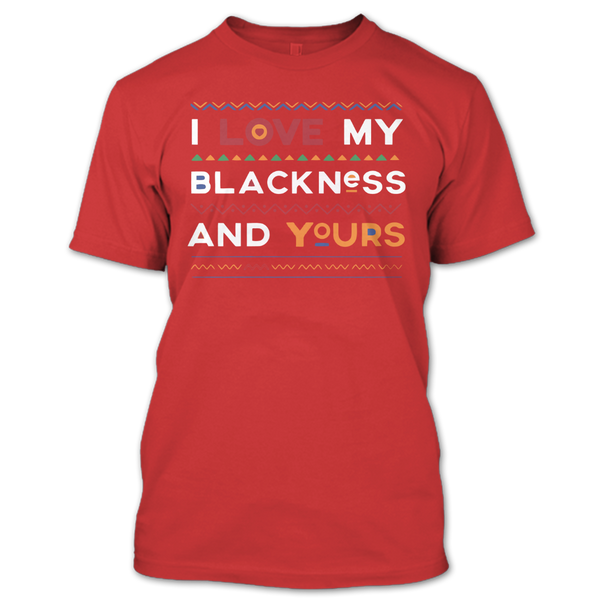 A black t-shirt with the shopify logo