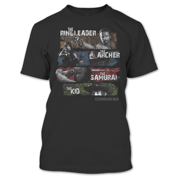 A black t-shirt with the shopify logo