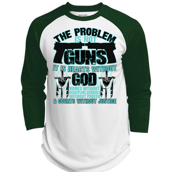 The Problem Is Not Guns T Shirt, I Love Veteran T Shirt, Awesome T-Shirts  (Polyester Game Baseball Jersey)