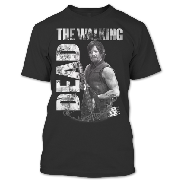 A black t-shirt with the shopify logo