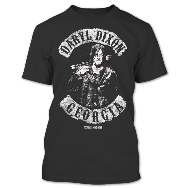 A black t-shirt with the shopify logo