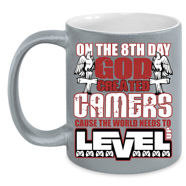 On The 8th Day God Created Gamers Coffee Mug, Awesome Gamers Coffee Cup
