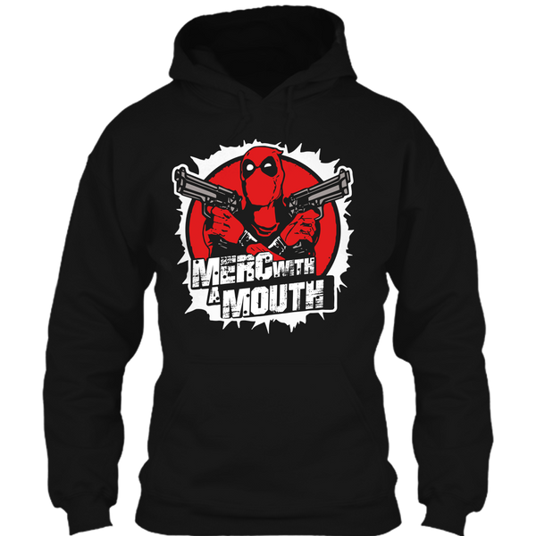 A black t-shirt with the shopify logo