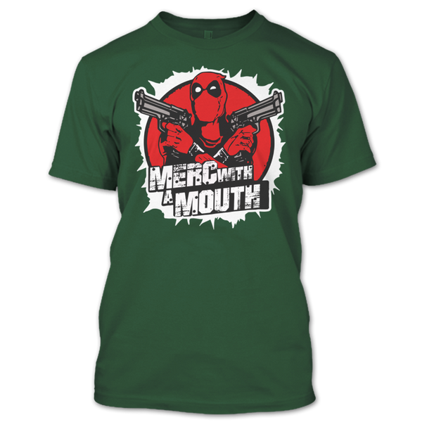 A black t-shirt with the shopify logo