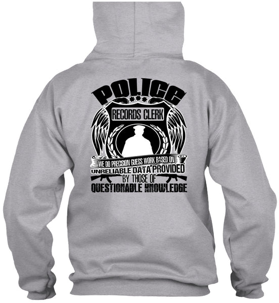 Police Records Clerk T Shirt, I Love Police T Shirt
