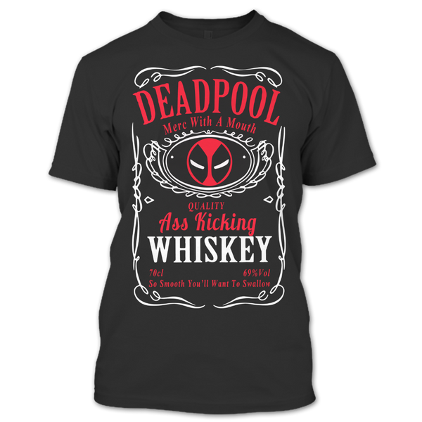 A black t-shirt with the shopify logo