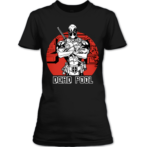 A black t-shirt with the shopify logo