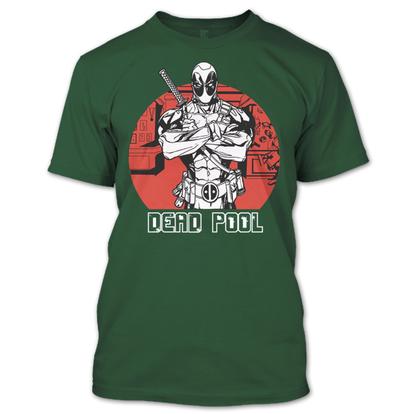 A black t-shirt with the shopify logo