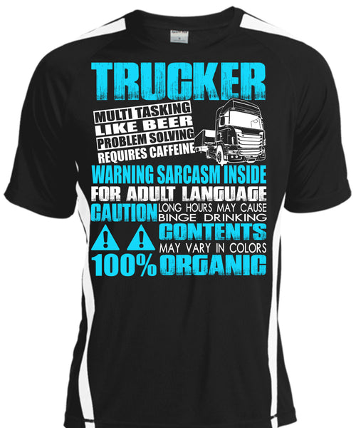 A black t-shirt with the shopify logo