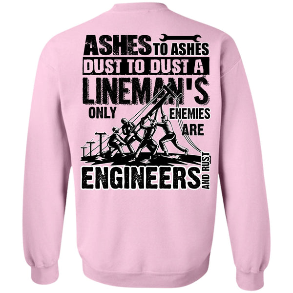 I Love Lineman T Shirt, Lineman's Only Enemies Sweatshirt