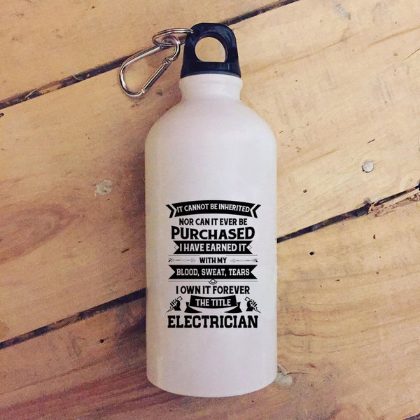 I Own It Forever The Title Electrician 20 oz Stainless Steel Bottle,Cool Job Title Outdoor Sports Water Bottle