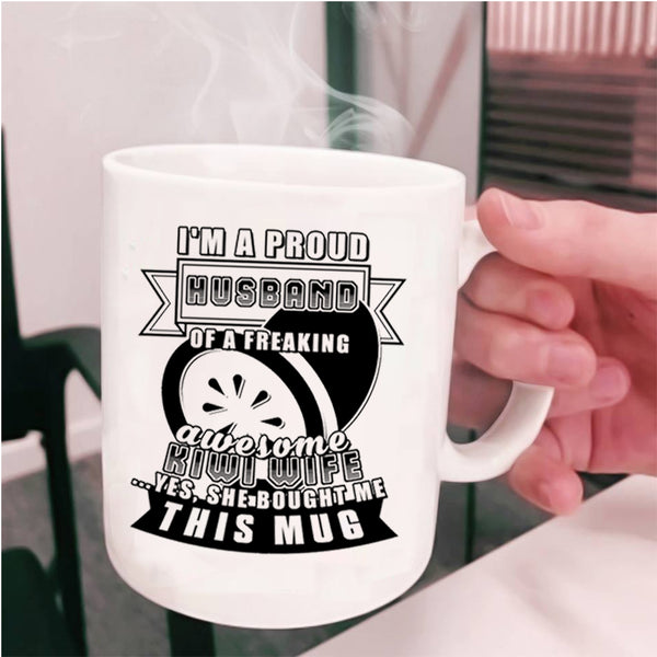 Cute Married Coffee Mug, I'm A Proud Husband Of A Kiwi Wife Cup