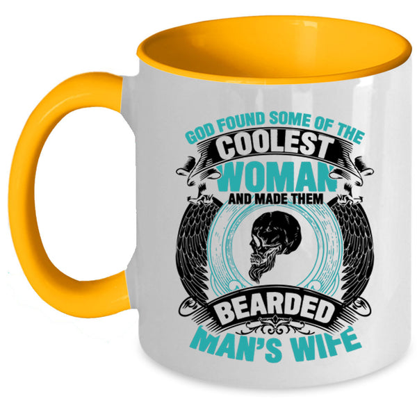 Made Them Bearded Man's Wife Coffee Mug, The Coolest Woman Accent Mug