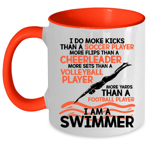 Funny Swimming Coffee Mug, I Am A Swimmer Accent Mug