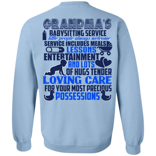 I Love Family T Shirt, Grandma's Babysitting Service Sweatshirt