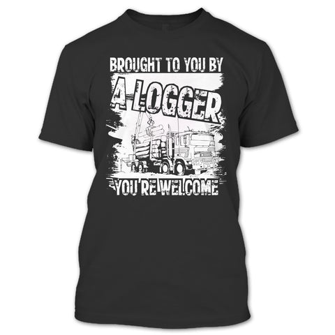 A black t-shirt with the shopify logo