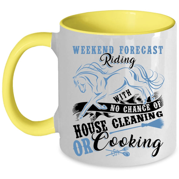 Awesome Equestrians Coffee Mug, Weekend Forecast Riding Accent Mug