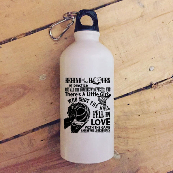 Little Girl Shot The Ball Fell In Love 20 oz Stainless Steel Bottle,Cool Basketball Outdoor Sports Water Bottle