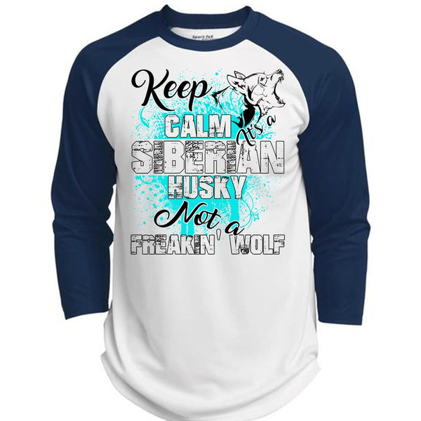 Keep Calm Siberian Husky T Shirt, I Love Dog T Shirt, Awesome T-Shirts  (Polyester Game Baseball Jersey)
