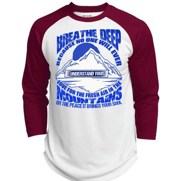 The Fresh Air In The Mountains T Shirt, I Love Hiking T Shirt, Awesome T-Shirts  (Polyester Game Baseball Jersey)