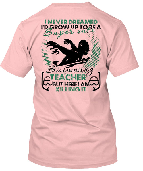 Cute Swimming Teacher T Shirt, I Love Swimming T Shirt