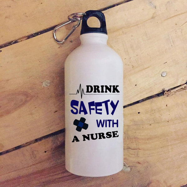 Drink Safety With A Nurse 20 oz Stainless Steel Bottle,Cool Nusres Outdoor Sports Water Bottle