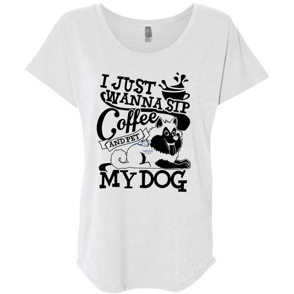 I Just Wanna Sip Coffee My Dog T Shirt, I Love My Dog T Shirt, Awesome T-Shirts