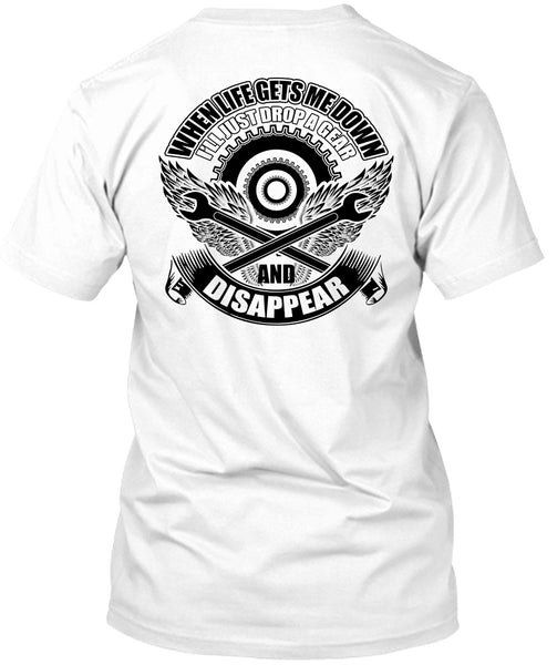 A black t-shirt with the shopify logo