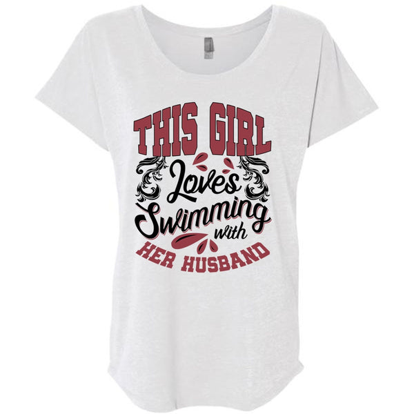 This Girl Loves Swimming With Her Husband T Shirt, I Love Swimming T Shirt, Awesome T-Shirts