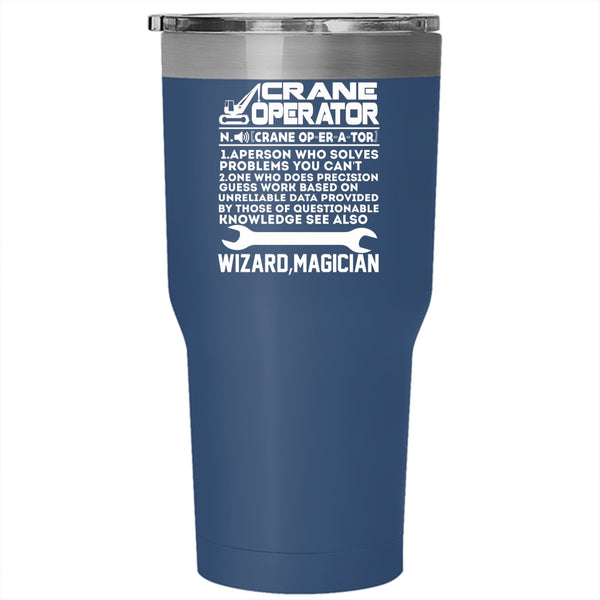 Crane Operator Tumbler 30 oz Stainless Steel, Awesome Operator Travel Mug