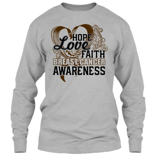 Hope Love Faith T Shirt, Cancer T Shirt