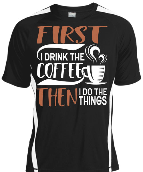 A black t-shirt with the shopify logo