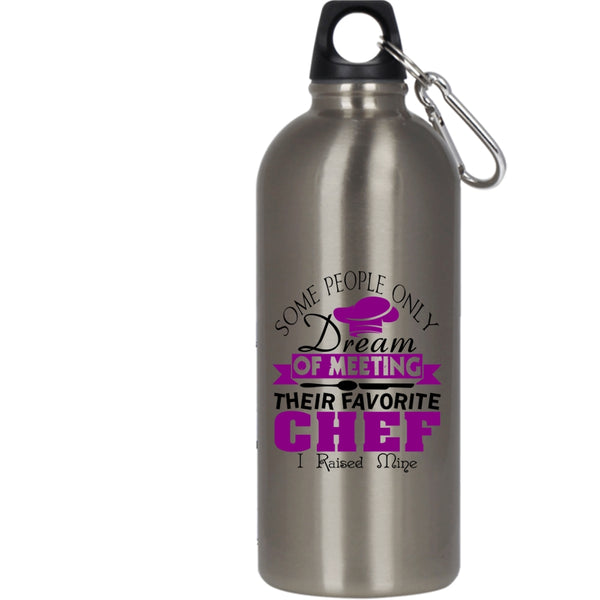 Meeting Their Favorite Chef 20 oz Stainless Steel Bottle,Cool Chef Outdoor Sports Water Bottle