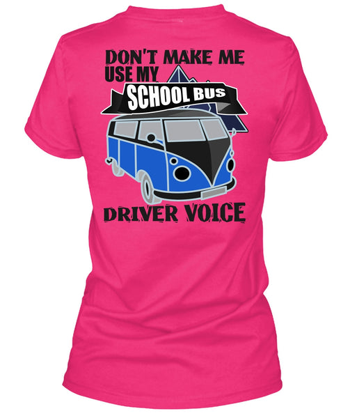 My School Bus Driver Voice T Shirt, Being A Driver T Shirt, Cool Shirt (Ladies LS Heather V-Neck)