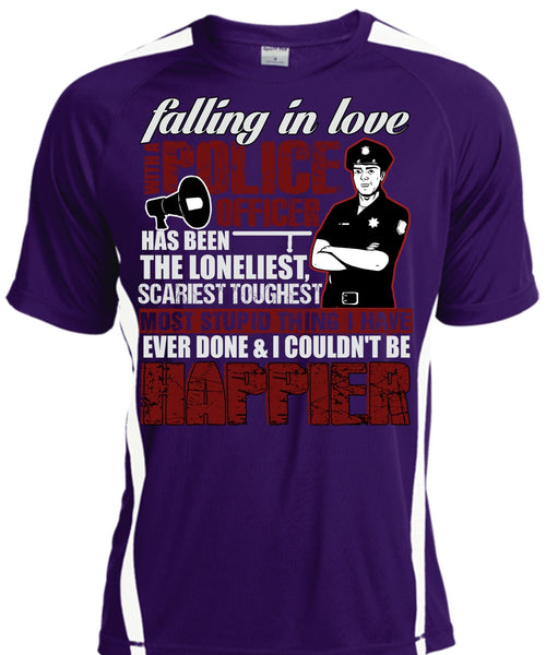 Falling In Love With A Police Officer T Shirt, Happier T Shirt, Cool Shirt