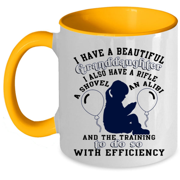 Cute Grandparent Coffee Mug, I Have A Beautiful Granddaughter Accent Mug